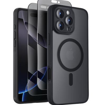 iPhone 16 Pro Max Case, Compatible with MagSafe, with Privacy Screen Protectors X2, [Camera Protection] [15FT Military Drop Protection]...