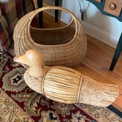 Large Duck/ Basket Decor Lot