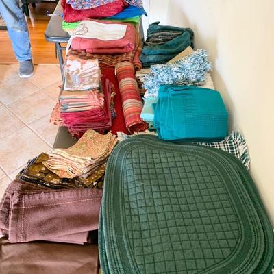 Monster Lot of Tablecloths Placemats Napkins Table Runners
