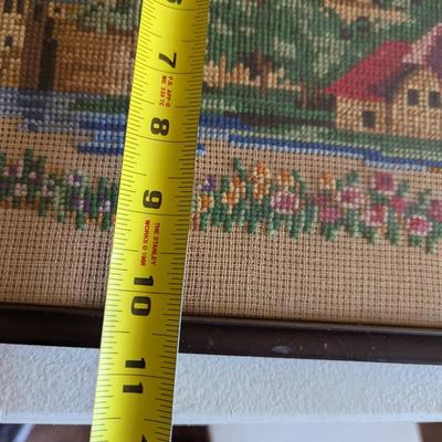 Vintage Fan Needle Point & Wall Decor
