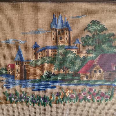 Vintage Fan Needle Point & Wall Decor