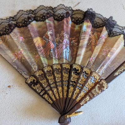 Vintage Fan Needle Point & Wall Decor