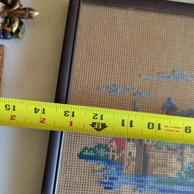 Vintage Fan Needle Point & Wall Decor