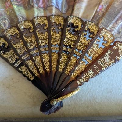 Vintage Fan Needle Point & Wall Decor