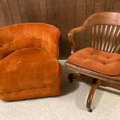 Vintage swivel and bankers chairs