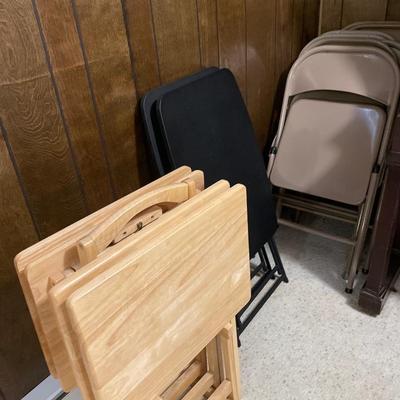 Folding chairs and tv trays