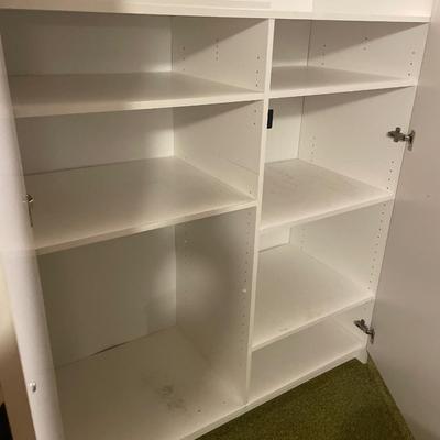 2 White storage cupboards ONLY