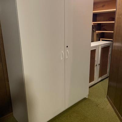 2 White storage cupboards ONLY