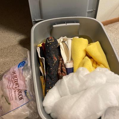 Tote of batting and fabric