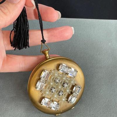 Vintage Compact with Rhinestones