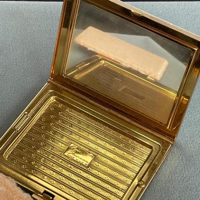 Elgin American Mother Of Pearl Powder Compact