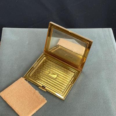 Elgin American Mother Of Pearl Powder Compact