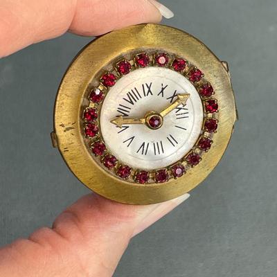 Vintage Metal Timekeeper Pillbox