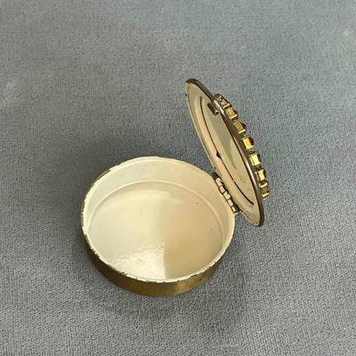 Vintage Metal Timekeeper Pillbox