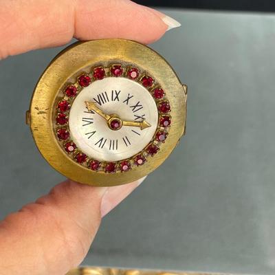 Vintage Metal Timekeeper Pillbox