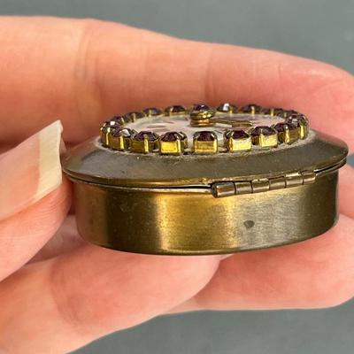 Vintage Metal Timekeeper Pillbox
