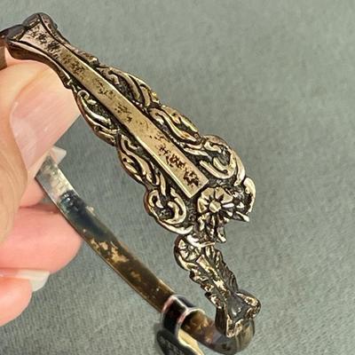 Vintage Sterling Silver Spoon Wrap Bracelet ESPO