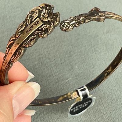 Vintage Sterling Silver Spoon Wrap Bracelet ESPO