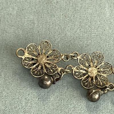 Vintage Filigree Flower Bracelet