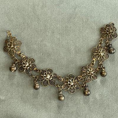 Vintage Filigree Flower Bracelet