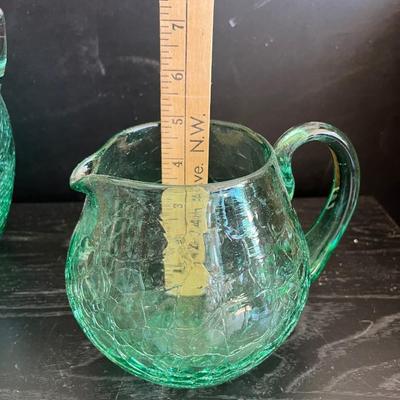 Crackled glass pair