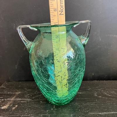 Crackled glass pair