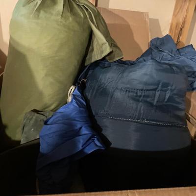 More sleeping bags and camping items