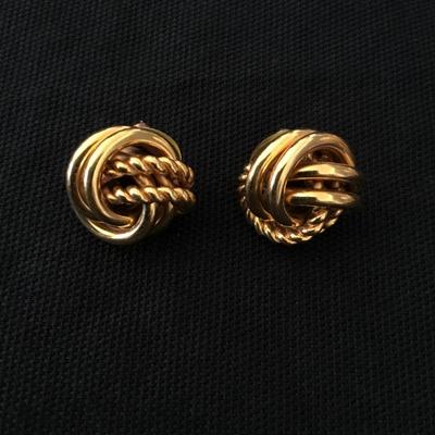 Beautiful, vintage Napier, gold toned knotted stud earrings