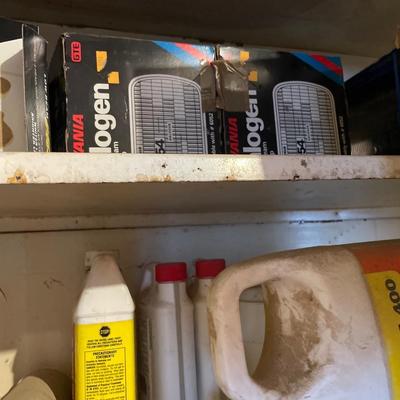 Top cabinet full of items
