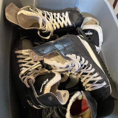 2 Totes of hockey skates