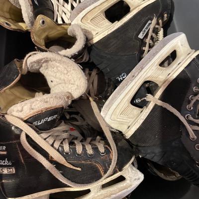 2 Totes of hockey skates