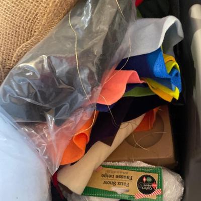 Tote of crafting scraps