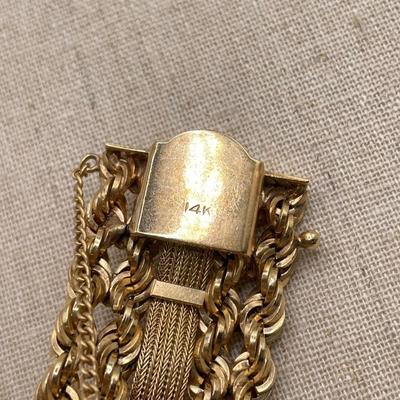 14K Braided Heart Bracelet (ST-SS)