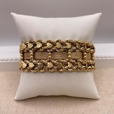 14K Braided Heart Bracelet (ST-SS)