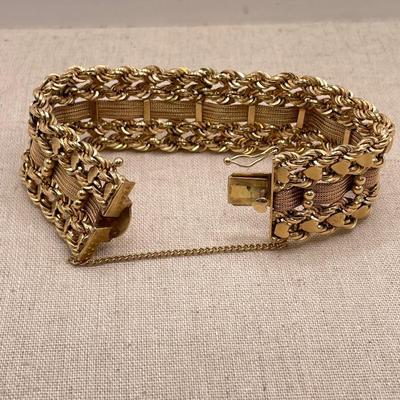14K Braided Heart Bracelet (ST-SS)
