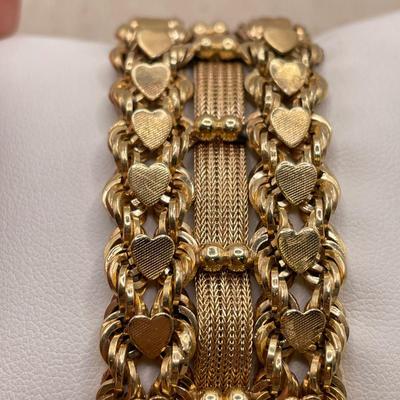 14K Braided Heart Bracelet (ST-SS)