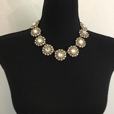 Beautiful J.Crew vintage, rhinestone statement, necklace
