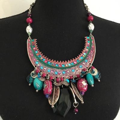 Free soul, wild, gypsy silver toned, super cute statement, necklace