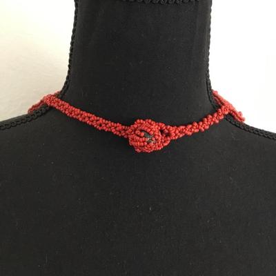 Vintage layered beaded statement necklace