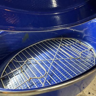 Blue roaster with platter