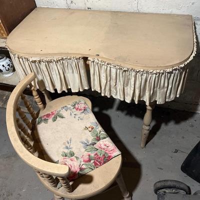 Vanity table with chair