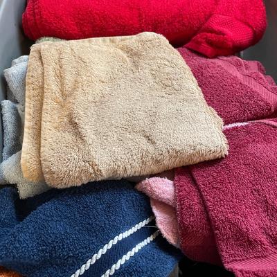3 totes of towels