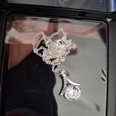 Beautiful Lab Created Diamond Necklace