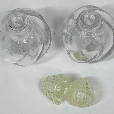 Vintage glass salt & pepper shakers