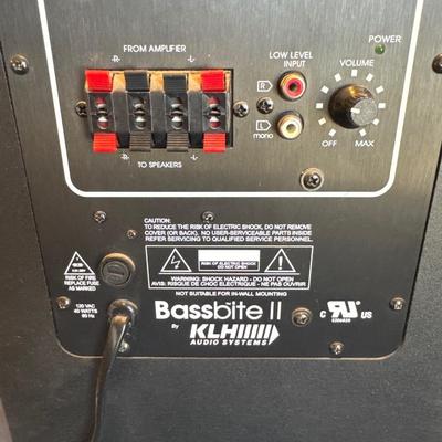 Panasonic speakers and KLH subwoofer
