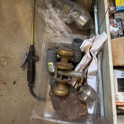 Shop Vac, Edger, wood ladder, sprayer and other tools