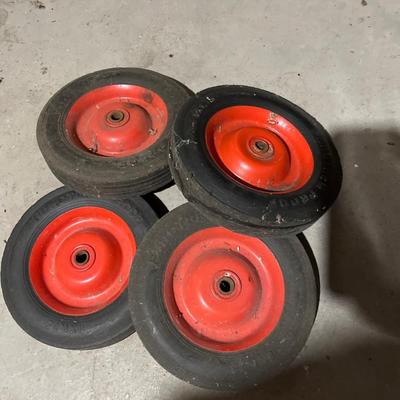 Four 8” puncture proof wheels