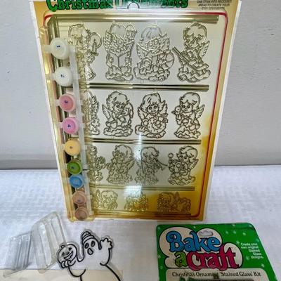 Lot of 3 craft make/bake stained glass type projects