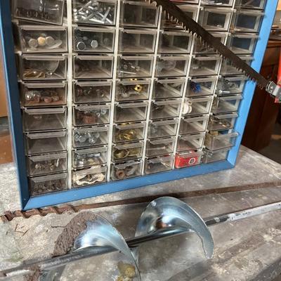 Tool lot with metal table