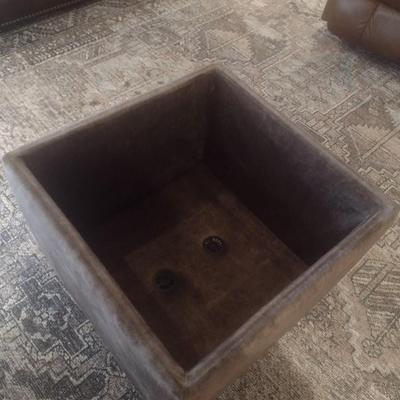 Lazy Boy Ottoman Storage Cube with Serving Tray or Footrest Feature Includes Storage Space & Wheels Choice B